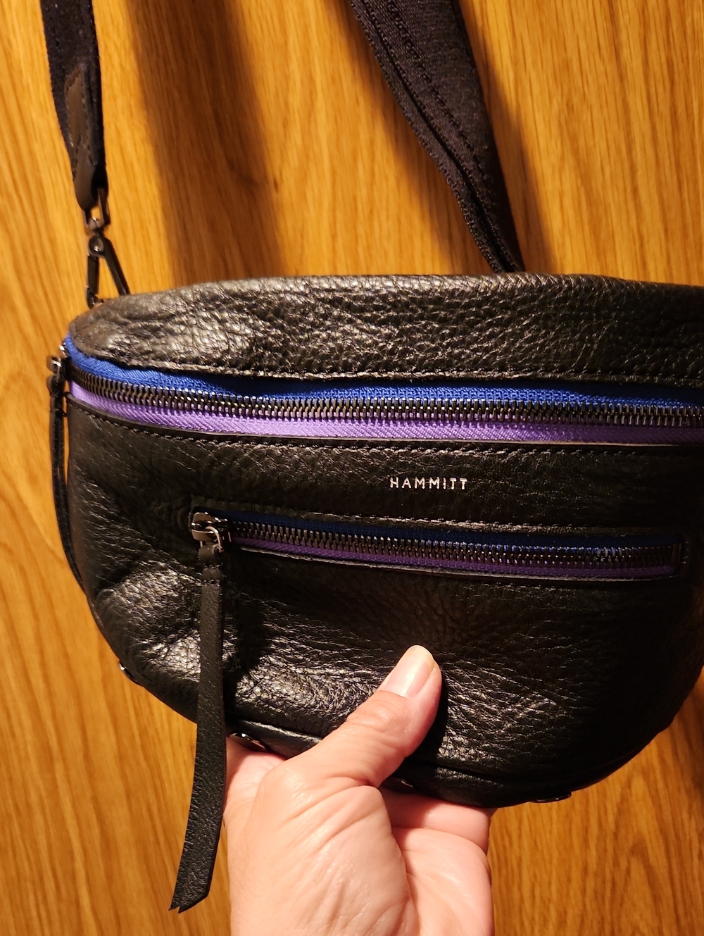 Hammitt Charles Collectors Edition Sweet 16 Black Leather Crossbody Bag
